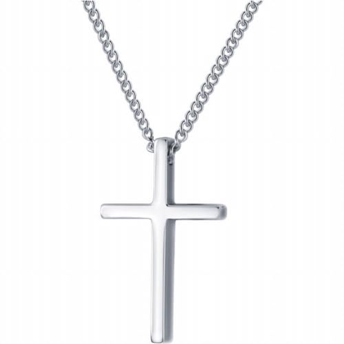 PMVRTHQV S925 Sterling Silber Kreuz Halskette Anhänger mit Süßen Kurzen Schlüsselbein Kette, Silber von PMVRTHQV