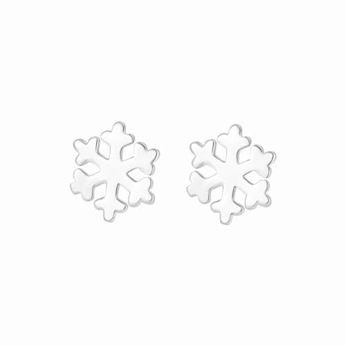 S925 Sterling Silber Personalisierte Glatte Schneeflocke Ohrringe Schmuck Kleine und Mini Blume Ohrringe, PMVRTHQV, Ohrringe von PMVRTHQV