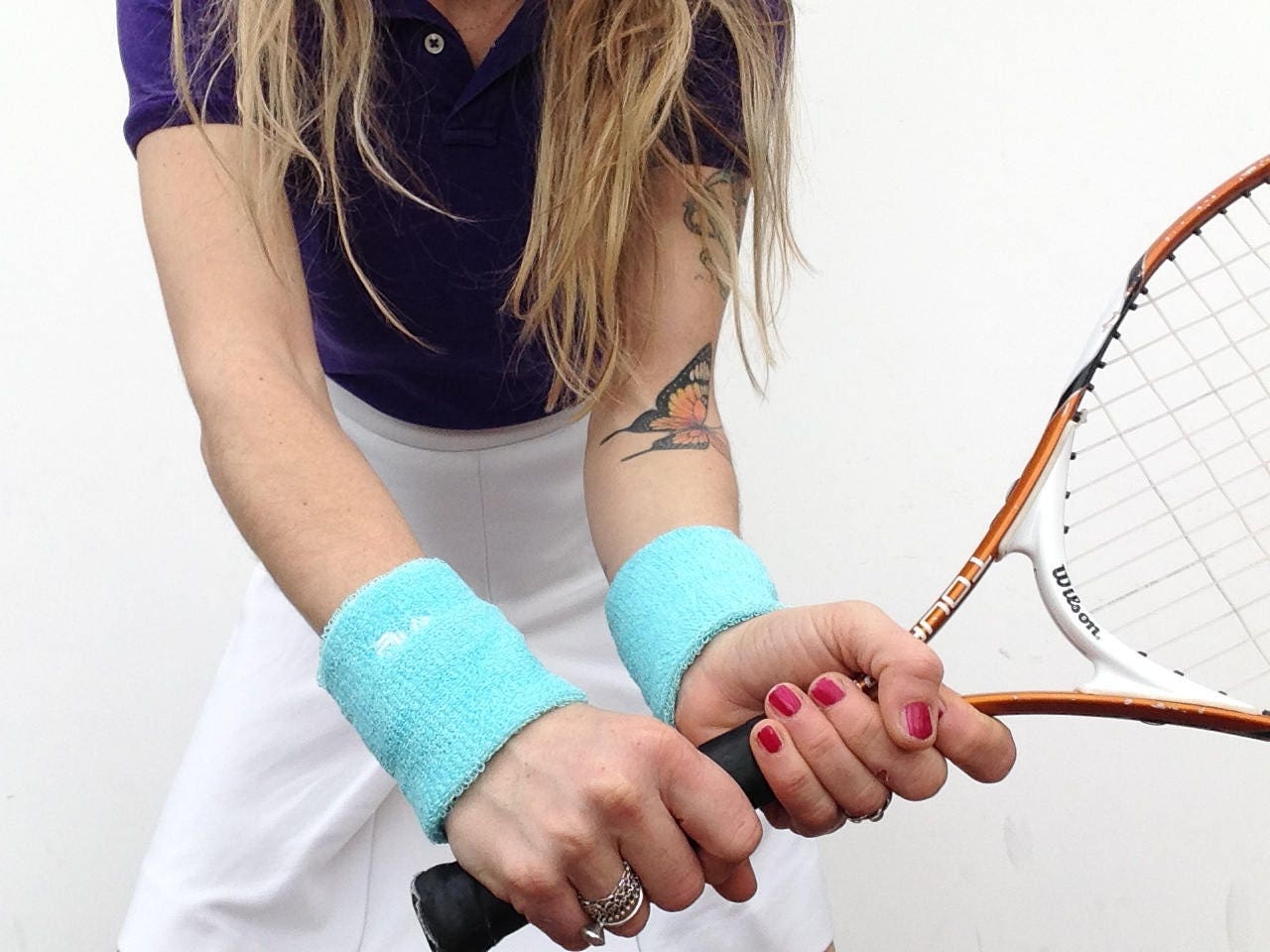 Fila Vintage Tennis Armbänder 1980S | Türkis Und Weiß Sammler Retro Sport Accessoire Nos Hergestellt in Italien Einheitsgröße von PNBvintage