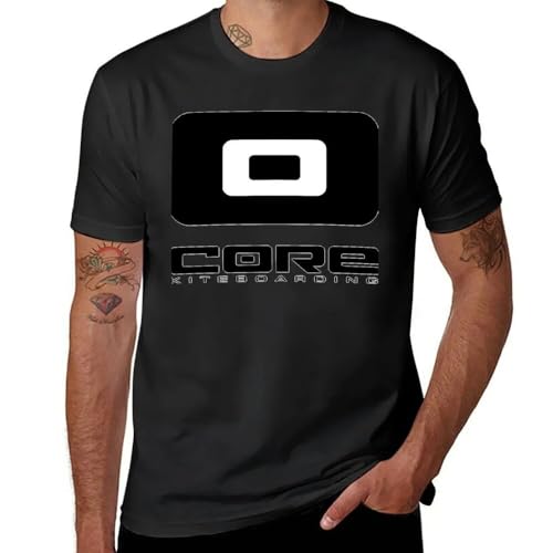 CORE Kiteboarding T-Shirt Hippie Clothes Sweat Shirts Heavy Weight t Shirts for Men Black M von POAtuNAT