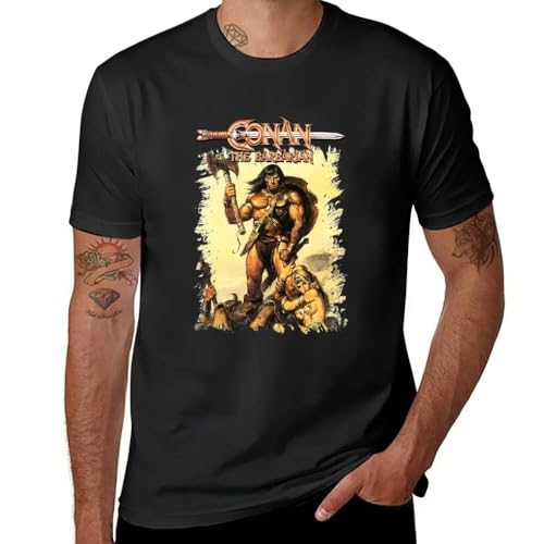 Conan The Barbarian T-Shirt Plus Size t Shirts Short t-Shirt Funny t Shirt Anime Clothes Men's t-Shirt Black L von POAtuNAT