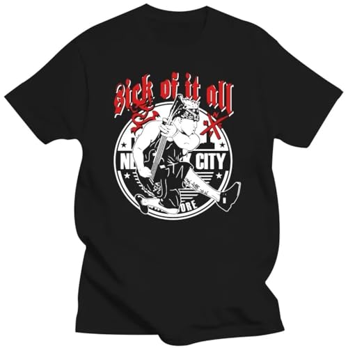 Men Tshirt Sick of it All cool Printed T-Shirt tees top Black L Men Tshirt Sick of it All cool Printed T-Shirt tees top Black L von POAtuNAT