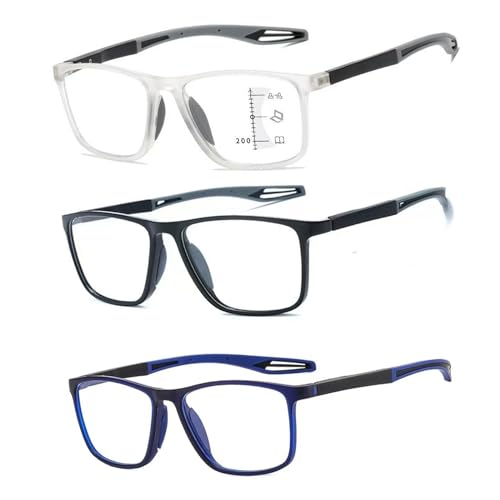 Anti Blaulicht Gleitsichtbrille Lesebrille Geeignet für Herren/Damen，Anti Schwindlig Bequeme Ultraleicht Computer-Lesebrille, 1.0x,1.5x,2.0x,2.5x,3.0x,3.5x,4.0x,1-Paar ( Farbe : Blau , Größe : 2.0x ) von POCHY