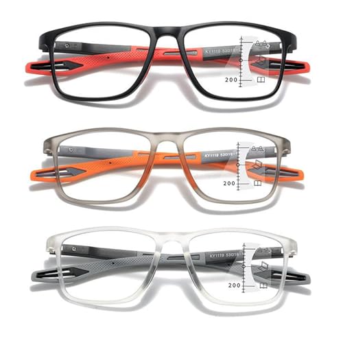 Anti Blaulicht Gleitsichtbrille Lesebrille Geeignet für Herren/Damen，Anti Schwindlig flexible Ultraleicht Computer-Lesebrille, 1.0x,1.5x,2.0x,2.5x,3.0x,3.5x,4.0x,1-Paar ( Farbe : Orange , Größe : 3.5x von POCHY