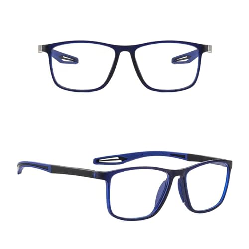 POCHY Anti Blaulicht Gleitsichtbrille Lesebrille Geeignet für Herren/Damen，Bequeme Ultraleicht Computer-Lesebrille, 1.0x,1.5x,2.0x,2.5x,3.0x,3.5x,4.0x,1-Paar (Farbe : Blau, Größe : 1.0x) von POCHY