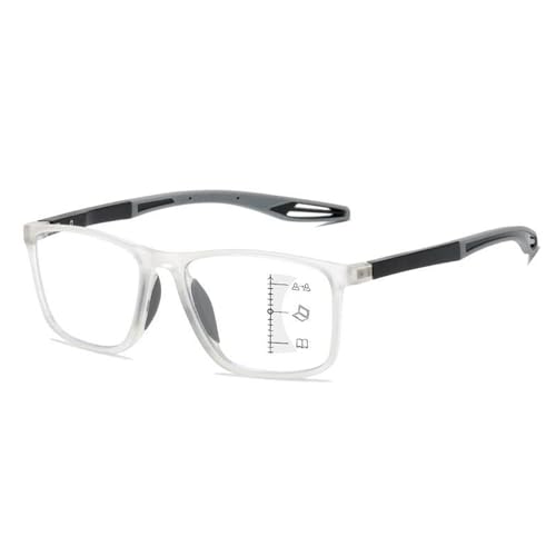 POCHY Anti Blaulicht Gleitsichtbrille Lesebrille Geeignet für Herren/Damen，Bequeme Ultraleicht Computer-Lesebrille, 1.0x,1.5x,2.0x,2.5x,3.0x,3.5x,4.0x,1-Paar (Farbe : Clear, Größe : 3.0x) von POCHY