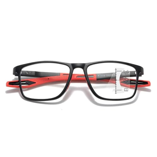 POCHY Anti Blaulicht Gleitsichtbrille Lesebrille Geeignet für Herren/Damen，Bequeme Ultraleicht Computer-Lesebrille, 1.0x,1.5x,2.0x,2.5x,3.0x,3.5x,4.0x,1-Paar (Farbe : Rot, Größe : 3.0x) von POCHY