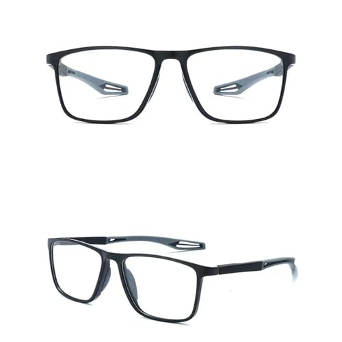 POCHY Anti Blaulicht Gleitsichtbrille Lesebrille Geeignet für Herren/Damen，Bequeme flexible Computer-Lesebrille, 1.0x,1.5x,2.0x,2.5x,3.0x,3.5x,4.0x,1-Paar (Farbe : Grau, Größe : 1.5x) von POCHY