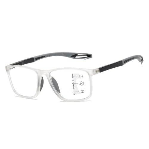 POCHY Anti Blaulicht Gleitsichtbrille Lesebrille Geeignet für Herren/Damen，Sportliches Leichte Computer-Lesebrille, 1.0x,1.5x,2.0x,2.5x,3.0x,3.5x,4.0x,1-Paar (Farbe : Clear, Größe : 1.5x) von POCHY