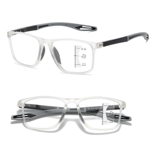 POCHY Anti Blaulicht Gleitsichtbrille Lesebrille Geeignet für Herren/Damen，Sportliches Ultraleicht Computer-Lesebrille, 1.0x,1.5x,2.0x,2.5x,3.0x,3.5x,4.0x,1-Paar (Farbe : Clear, Größe : 2.5x) von POCHY