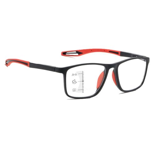 POCHY Anti Blaulicht Gleitsichtbrille Lesebrille Geeignet für Herren/Damen，Sportliches Ultraleicht Computer-Lesebrille, 1.0x,1.5x,2.0x,2.5x,3.0x,3.5x,4.0x,1-Paar (Farbe : Rot, Größe : 3.0x) von POCHY