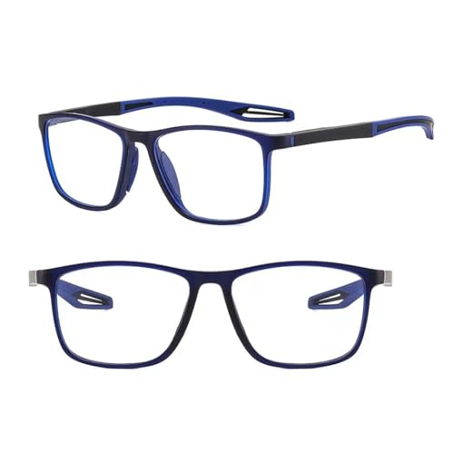 POCHY Anti Blaulicht Gleitsichtbrille Lesebrille Geeignet für Herren/Damen，Sportliches flexible Computer-Lesebrille, 1.0x,1.5x,2.0x,2.5x,3.0x,3.5x,4.0x,1-Paar (Farbe : Blau, Größe : 2.0x) von POCHY