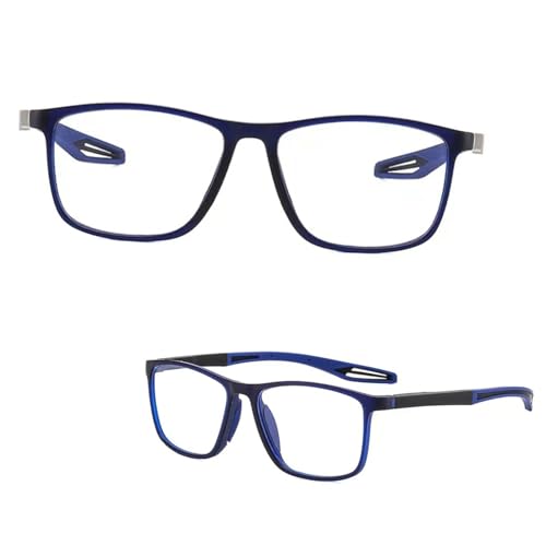 POCHY Anti Blaulicht Gleitsichtbrille Lesebrille Geeignet für Herren/Damen，flexible Leichte Computer-Lesebrille, 1.0x,1.5x,2.0x,2.5x,3.0x,3.5x,4.0x,1-Paar (Farbe : Blau, Größe : 2.5x) von POCHY