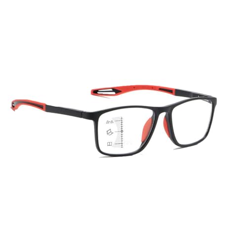 POCHY Anti Blaulicht Gleitsichtbrille Lesebrille Geeignet für Herren/Damen，flexible Leichte Computer-Lesebrille, 1.0x,1.5x,2.0x,2.5x,3.0x,3.5x,4.0x,1-Paar (Farbe : Rot, Größe : 1.5x) von POCHY