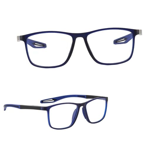 POCHY Anti Blaulicht Gleitsichtbrille Lesebrille Geeignet für Herren/Damen，flexible Modisch Computer-Lesebrille, 1.0x,1.5x,2.0x,2.5x,3.0x,3.5x,4.0x,1-Paar (Farbe : Blau, Größe : 1.0x) von POCHY