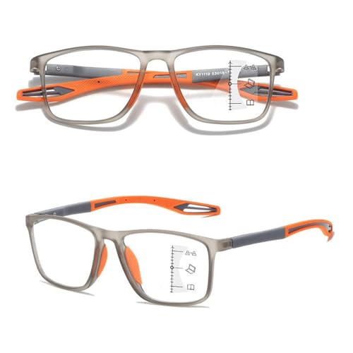 POCHY Anti Blaulicht Gleitsichtbrille Lesebrille Geeignet für Herren/Damen，flexible Ultraleicht Computer-Lesebrille, 1.0x,1.5x,2.0x,2.5x,3.0x,3.5x,4.0x,1-Paar (Farbe : Orange, Größe : 2.5x) von POCHY