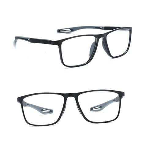 POCHY Blaulichtfilter Gleitsichtbrille Lesebrille Geeignet für Herren/Damen，Sportliches Bequeme Computer-Lesebrille, 1.0x,1.5x,2.0x,2.5x,3.0x,3.5x,4.0x,1-Paar (Farbe : Grau, Größe : 1.0x) von POCHY