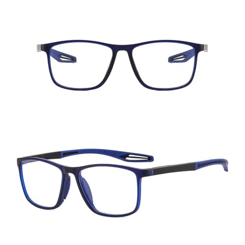 POCHY Blaulichtfilter Gleitsichtbrille Lesebrille Geeignet für Herren/Damen，Sportliches Ultraleicht Computer-Lesebrille, 1.0x,1.5x,2.0x,2.5x,3.0x,3.5x,4.0x,1-Paar (Farbe : Blau, Größe : 1.0x) von POCHY
