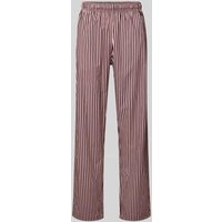 POCKIES Regular Fit Pyjama-Hose mit elastischem Bund in Bordeaux, Größe XL von POCKIES