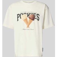 POCKIES T-Shirt mit Label-Print in Weiss, Größe M von POCKIES