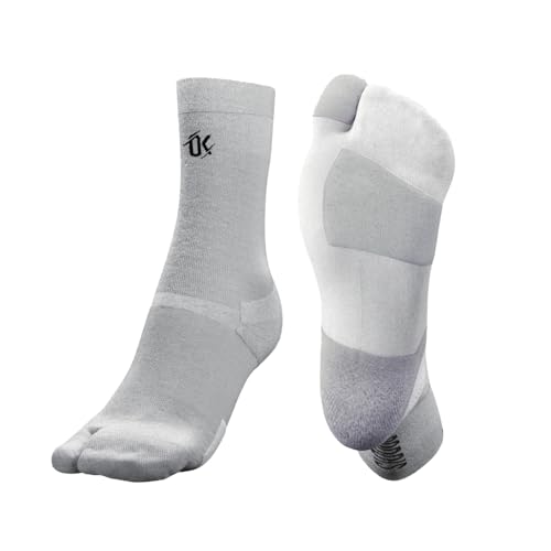 PODOKS H5 - Laufsocken für Herren & Damen, Biomechanische Socken, Technisch, Anti-Blasen Polsterung, Kompressionssocken (DE/NL/SE/PL, Alphanumerisch, XL, Regular, Tall, Weiß) von PODOKS