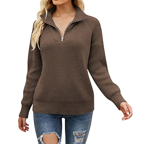 Damen Rollkragenpullover Strickpullover High Neck mit Streifen Winter-Pullover Fein-Strick Jumper Elegant Longsleeve Strickcardigan Oberseiten Herbst Winter Warmes Grobstrickpullover ÜBergangsjacke von PODOLIXIA