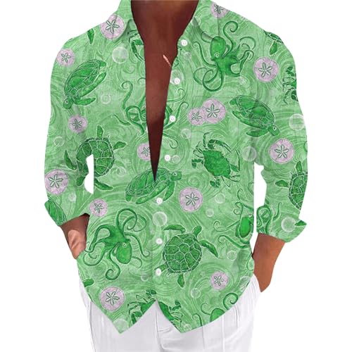Hemd Herren Lange Ärmel Hawaii Hemd Männer Hawaii Freizeithemd Schildkröten Tropen Style Drucke Button-Down Shirt Sommer Freizeit Herrenhemd Hemd Herren Lange Ärmel Hawaii Hemd Männer Hawaii Freizeithemd Schildkröten Tropen Style Drucke Button-Down Shirt Sommer Freizeit Herrenhemd von PODOLIXIA