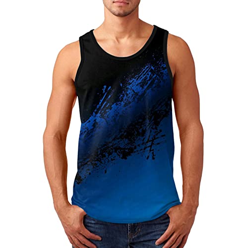 Herren Druck Tank Top Große Größen Sporttop Muskelshirts Athletic Tanktop ärmellose T-Shirt Beiläufig Tankshirts Schnelltrocknendes Stringer Laufshirt Body Shaper Shirts Achselshirt von PODOLIXIA