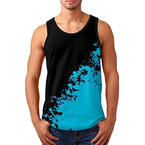 Herren Druck Tank Top Große Größen Sporttop Muskelshirts Athletic Tanktop ärmellose T-Shirt Beiläufig Tankshirts Schnelltrocknendes Stringer Laufshirt Body Shaper Shirts Achselshirt von PODOLIXIA