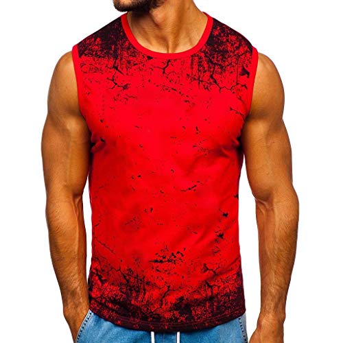 Herren Druck Tank Top Sporttop Muskelshirts Athletic Tanktop ärmellose T Shirt Beiläufig Tankshirts Schnelltrocknendes Stringer Laufshirt Body Shaper Shirts von PODOLIXIA