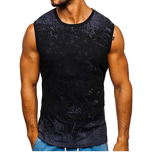 Herren Druck Tank Top Sporttop Muskelshirts Athletic Tanktop ärmellose T Shirt Beiläufig Tankshirts Schnelltrocknendes Stringer Laufshirt Body Shaper Shirts von PODOLIXIA