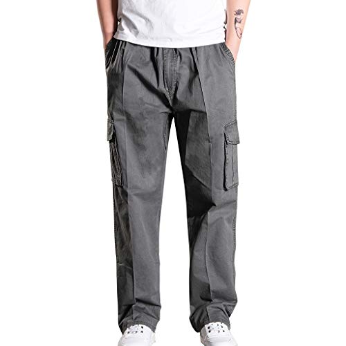 Herren Leinenhose Lang Lang Lässige Leinenhosen Bequem Sommerhosen Große Größe Leinen Herrenhosen Loose Fit Laufhose Freizeithosen Männer Strandhosen Arbeitshosen Oversize Loungehose von PODOLIXIA