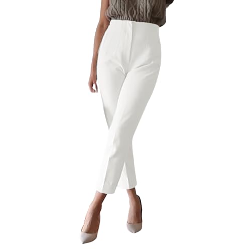 PODOLIXIA Anzughose Damen 7/8 Lang Elegant Cropped-Hose Slim fit Chino Hosen High Waist Arbeitshose Office Business Hose Einfarbig Freizeithose mit Falten PODOLIXIA Anzughose Damen 7/8 Lang Elegant Cropped-Hose Slim fit Chino Hosen High Waist Arbeitshose Office Business Hose Einfarbig Freizeithose mit Falten von PODOLIXIA