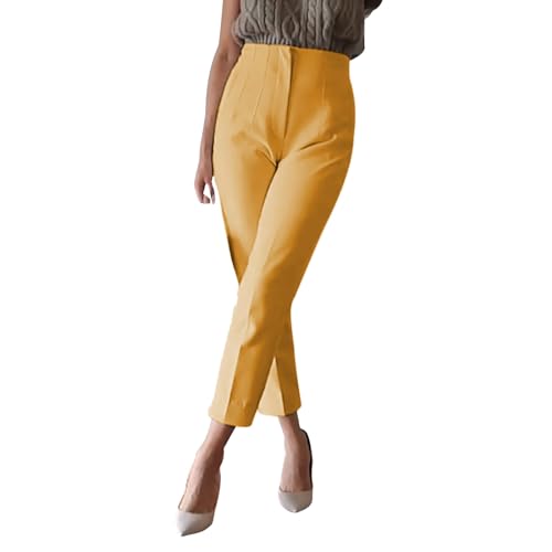 PODOLIXIA Anzughose Damen 7/8 Lange Elegant Cropped-Hose Slim fit Chino Hose High Waist Arbeitshose Office Business Hose Einfarbig Freizeithose mit Falten PODOLIXIA Anzughose Damen 7/8 Lange Elegant Cropped-Hose Slim fit Chino Hose High Waist Arbeitshose Office Business Hose Einfarbig Freizeithose mit Falten von PODOLIXIA