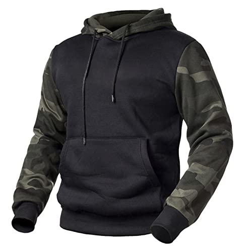 PODOLIXIA Camouflage Herren Kapuzenpullover Pullover Sweatshirts mit Kapuze Tarnfarben Hoodie Herren Herbst Winter Herren Kapuzenpulli Langärmeliges Herrenbekleidung von PODOLIXIA