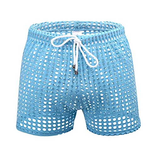 PODOLIXIA Herren Kurze Hose Sexy Shorts Männer Netz Unterhose Reizwäsche Underwear Hipster Fetisch Clubwear Beiläufige Herren Kleidung Niedrige Taille von PODOLIXIA