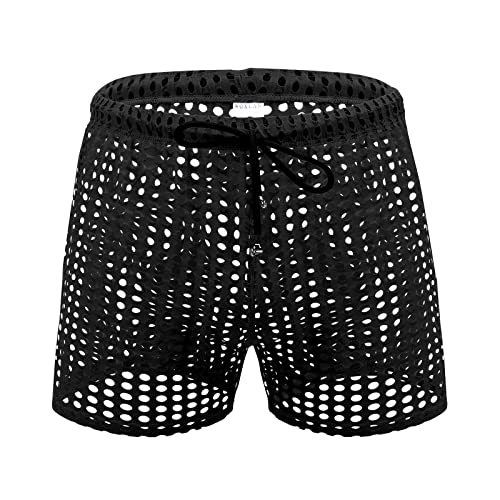 PODOLIXIA Herren Kurze Hose Sexy Shorts Männer Netz Unterhose Reizwäsche Underwear Hipster Fetisch Clubwear Beiläufige Herren Kleidung Niedrige Taille von PODOLIXIA