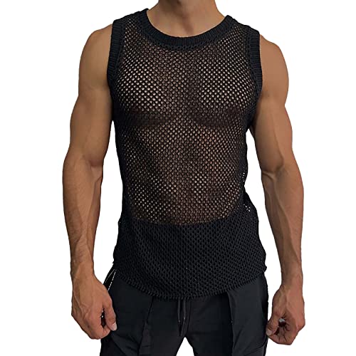 PODOLIXIA Herren Tank Top Sexy Durchsichtig Muskelshirts ärmellose Tshirts Netz-Tanktop für Männer Mesh Unterhemd Netz Clubwear Leichtes Netz-Unterwäsche Netzhemd PODOLIXIA Herren Tank Top Sexy Durchsichtig Muskelshirts ärmellose Tshirts Netz-Tanktop für Männer Mesh Unterhemd Netz Clubwear Leichtes Netz-Unterwäsche Netzhemd von PODOLIXIA