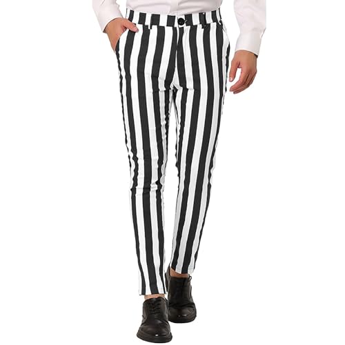 PODOLIXIA Hose Herren Lang Sommerhosen Gestreifte Hose Freizeithosen Stylische Jogginghose Leisure für Männer Regular Fit Straight Leg Bequem Lange Sporthosen von PODOLIXIA