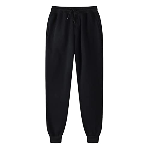 PODOLIXIA Jogginghose Herren Winter Fleece Sweathose High Waist Trainingshose Sherpa Gefüttert Warme Männer Sporthose Baumwolle Slim Fit Freizeithose mit Reißverschluss Taschen Relaxing Hose von PODOLIXIA