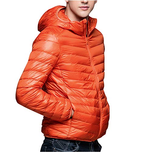 PODOLIXIA Leichte Steppjacke Herren, mit Kapuze Winter Daunenjacke Herren Winddicht Outdoor Jacke Kapuzenjacke Puffer Jacke Herren Übergangsjacke Männer Winterjacke mit Taschen von PODOLIXIA