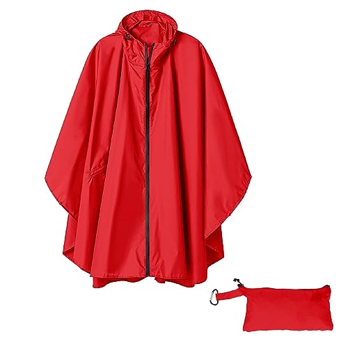 PODOLIXIA Regenponcho Unisex Regenmantel mit Kapuze Wasserdicht Atmungsaktiv Leicht Regencape Faltbar übergangsjacke für Männer & Frauen Outdoorjacke Radfahren Camping Regenjacke von PODOLIXIA