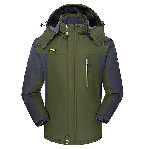 PODOLIXIA Softshelljacke Herren Wasserdicht Atmungsaktiv Lang Übergangsjacke Herbst mit Kapuze Kapuzenjacke Herren-Jacken Übergang Jacke Motorradjacke Wanderjacke Outdoorjacke Funktionsjacke von PODOLIXIA