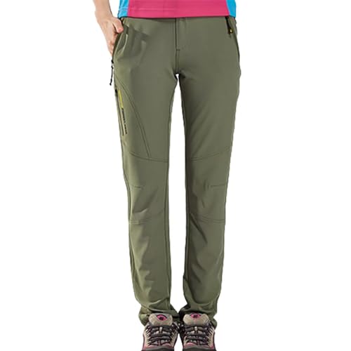 PODOLIXIA Wanderhose Damen Wasserdicht Regenhose Quick Dry Outdoor Sporthose Winddicht Verschleißfest Funktionshose Stretch Softshellhose Camping, Radfahren, Jagd Outdoorhose Trekkinghose von PODOLIXIA