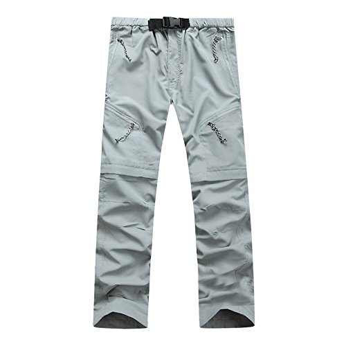 PODOLIXIA Wanderhose Herren Zip Off Outdoorhose Nylon Leichte Softshellhose Wasserdicht Schnell Trocknend Funktionshose Outdoor Trekkinghose mit viele Taschen Sporthose von PODOLIXIA