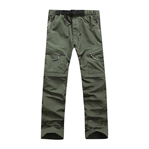 PODOLIXIA Wanderhose Herren Zip Off Outdoorhose Nylon Leichte Softshellhose Wasserdicht Schnell Trocknend Funktionshose Outdoor Trekkinghose mit viele Taschen Sporthose von PODOLIXIA
