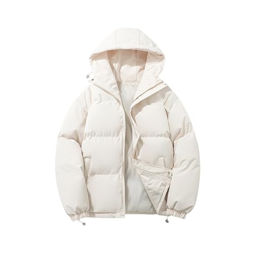 PODOLIXIA Winterjacke Damen mit Kapuze Thermo Steppjacke Winter Outdoor Kapuzejacke Baumwolle Puffer Jacke Locker Daunenjacke Damen Wattierte Jacke Übergangsjacke von PODOLIXIA