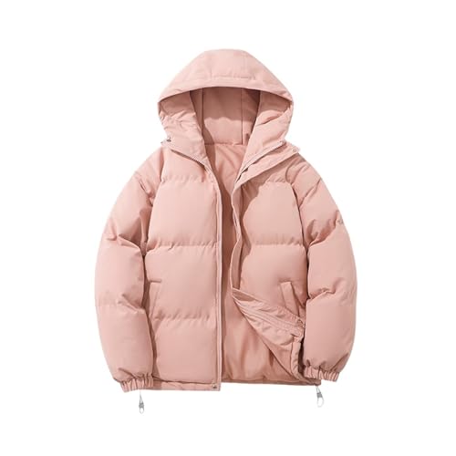 PODOLIXIA Winterjacke Damen mit Kapuze Warm Steppjacke Winter Outdoor Kapuzejacke Baumwolle Puffer Jacke Loose Daunenjacke Frauen Wattierte Jacke Übergangsjacke von PODOLIXIA