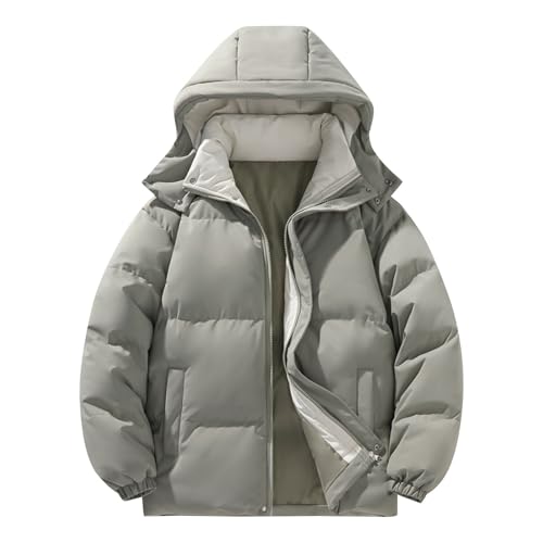 PODOLIXIA Winterjacke Damen mit Kapuze Warm Steppjacke Winter Outdoor Kapuzejacke Baumwolle Puffer Jacke Loose Daunenjacke Frauen Wattierte Jacke Übergangsjacke von PODOLIXIA