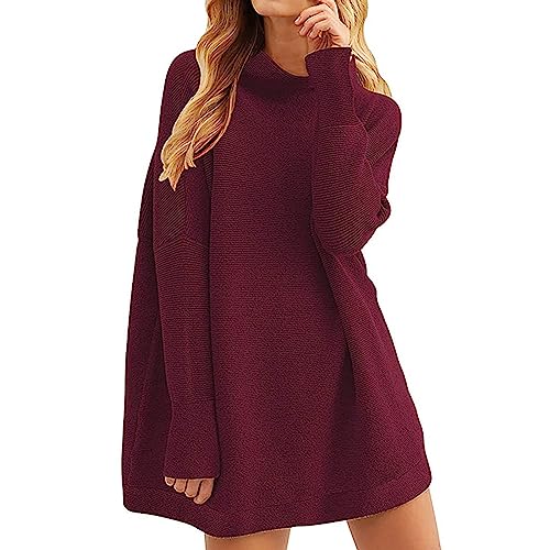 Rollkragenpullover Damen Turtleneck Strickpullover Damen Oversized Pullover Damen Lang Loose Hoher Kragen Strickpulli Übergröße Longsleeve Knits Frauen Sweater Rollkragenpullover Damen Turtleneck Strickpullover Damen Oversized Pullover Damen Lang Loose Hoher Kragen Strickpulli Übergröße Longsleeve Knits Frauen Sweater von PODOLIXIA